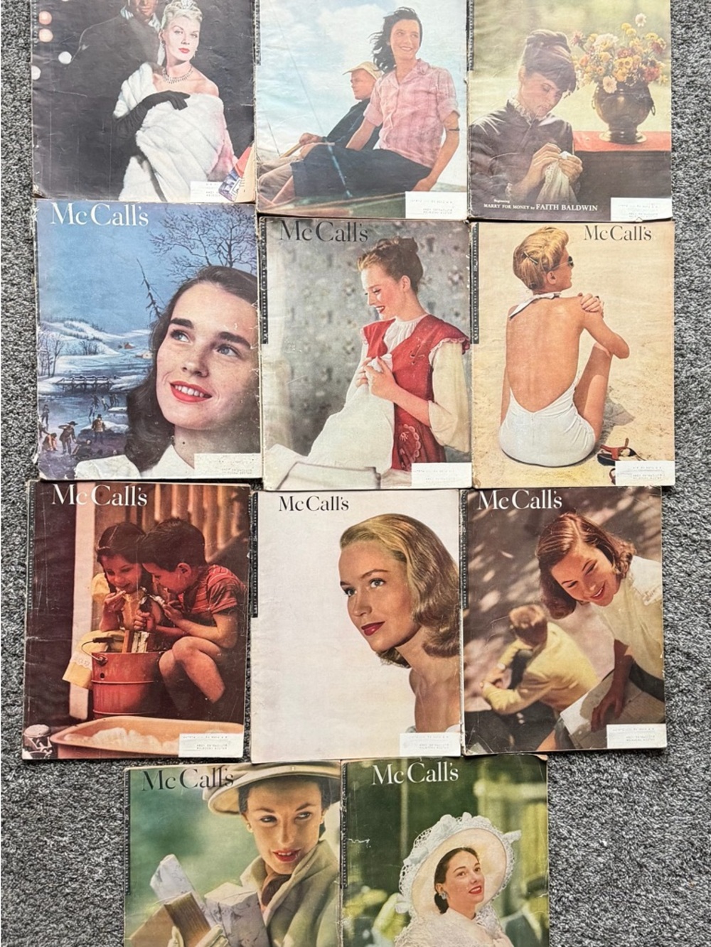 11 Vintage 1947 McCall's Magazines Fashion Home Lifestyle Ads Mid Century Modern